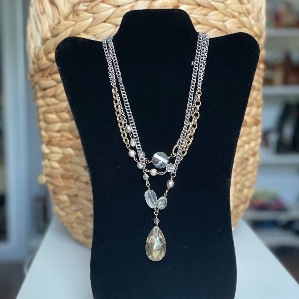 Custom made, one of a kind, multilayer necklace.